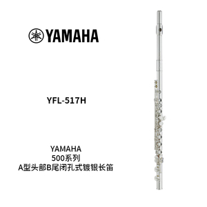 YAMAHA(雅马哈)A型头部B尾闭孔镀银长笛 YFL-517H
