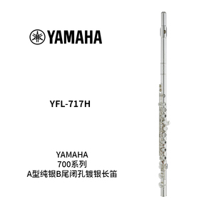 YAMAHA(雅马哈)A型全纯银B尾闭孔镀银长笛 YFL-717H